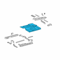 OEM 2017 Toyota Sequoia Front Floor Pan Diagram - 58111-0C180