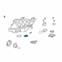 OEM 2015 Lexus RX450h Motor, HEADLAMP Swivel Diagram - 85663-30020