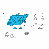 OEM 2015 Lexus RX450h Headlamp Unit With Gas, Left Diagram - 81185-48B60