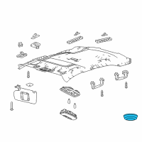 OEM Ford Special Service Police Sedan Dome Lamp Assembly Diagram - DB5Z-13776-A