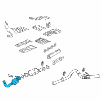 OEM 2009 GMC Savana 1500 Converter & Pipe Diagram - 84451333