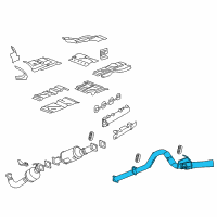 OEM 2008 Chevrolet Express 3500 Tailpipe Diagram - 25996745