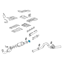 OEM 2022 Chevrolet Silverado 2500 HD Center Muffler Gasket Diagram - 15126137