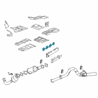 OEM 2001 GMC Sierra 2500 HD Manifold Gasket Diagram - 98002804