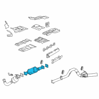 OEM GMC Savana 3500 Center Muffler Diagram - 22794610