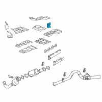 OEM 2014 Chevrolet Express 3500 Exhaust Shield Diagram - 25853899