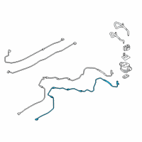 OEM 2015 BMW ActiveHybrid 5 Pressure Pipe, Rear Diagram - 64-53-9-253-585