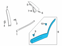 OEM 2022 Chevrolet Trailblazer Lower Molding Diagram - 42759819