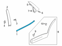 OEM 2022 Chevrolet Trailblazer Belt Molding Diagram - 42664810