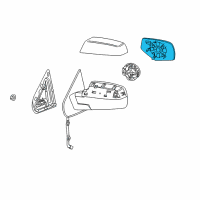 OEM 2015 Chevrolet Silverado 1500 Mirror Glass Diagram - 22919744