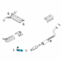 OEM 2016 Kia Forte Koup Front Muffler Assembly Diagram - 28610A7310