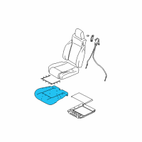 OEM Jeep Wrangler Seat Cushion Foam Diagram - 5093574AA