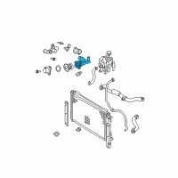 OEM Lincoln Thermostat Housing Diagram - 2M2Z-8592-CD