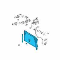 OEM Mercury Mariner Radiator Assembly Diagram - H2MZ-8005-P