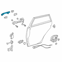 OEM 2019 Toyota Prius AWD-e Handle, Outside Diagram - 69211-47021-B0