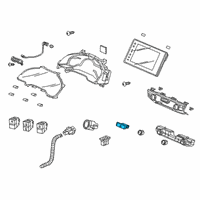 OEM Honda Clarity Switch Assembly, Hazard Diagram - 35510-TRT-A01