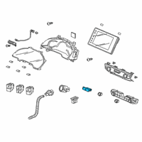 OEM 2020 Honda Clarity Switch Assembly, Hazard Diagram - 35510-TRT-A01