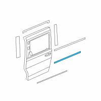 OEM 2010 Chrysler Town & Country Molding-Sliding Door Diagram - 5182600AC