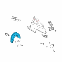 OEM Infiniti G37 Protector-Rear Wheel House RH Diagram - 76748-JL00A