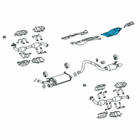 OEM 2015 Lexus LX570 Insulator, Main Muffler Heat Diagram - 58327-60091