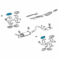 OEM 2020 Toyota Land Cruiser Front Insulator Diagram - 18435-38040