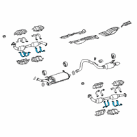 OEM Lexus LX570 Stay, Converter Protector Diagram - 18421-50010