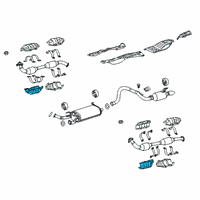 OEM 2016 Lexus LX570 Protector, Monolithic Converter, NO.1 Diagram - 18445-38010