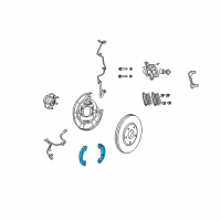 OEM 2014 Chrysler 200 Parking Brake Shoe Diagram - 5191215AB