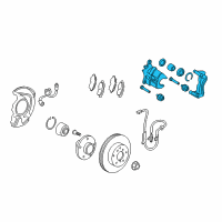 OEM 2012 Toyota Corolla Caliper Assembly Diagram - 47750-02400