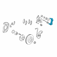 OEM Toyota Matrix Caliper Mount Diagram - 47721-02400