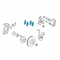 OEM 2017 Toyota Corolla Front Pads Diagram - 04465-02410