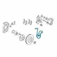 OEM 2013 Toyota Matrix Front Speed Sensor Diagram - 89543-02150