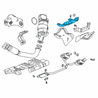 OEM 2021 Cadillac XT5 Converter & Pipe Brace Diagram - 55500824