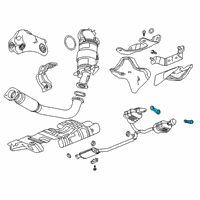 OEM Cadillac XT5 Muffler & Pipe Hanger Diagram - 84697277