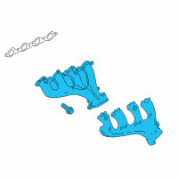 OEM GMC Sierra 3500 HD Exhaust Manifold Diagram - 12610962