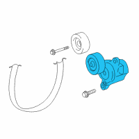 OEM Toyota Sienna Serpentine Tensioner Diagram - 16620-0P010