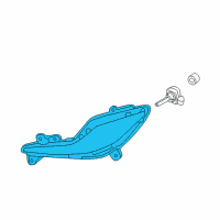 OEM 2015 Hyundai Sonata Fog Lens And Housing Assembly, Front, Left Diagram - 92210-4R000