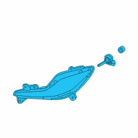 OEM Hyundai Sonata Front Passenger Side Fog Light Assembly Diagram - 92202-4R000