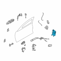 OEM 2005 Nissan 350Z Front Driver Side Door Lock Actuators Diagram - 80503-AR200