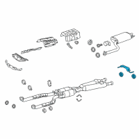 OEM 2007 Lexus LS460 Support, Exhaust Pipe No.4 Diagram - 17509-38020