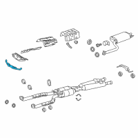 OEM 2012 Lexus LS460 Bracket Sub-Assy, Exhaust Pipe NO.1 Support Diagram - 17506-38091