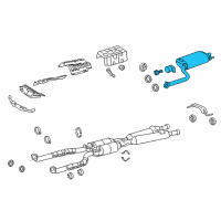 OEM 2013 Lexus LS460 Exhaust Tail Pipe Assembly Diagram - 17430-38680