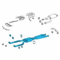 OEM Lexus Front Exhaust Pipe Assembly Diagram - 17410-38460