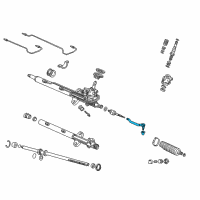 OEM 2008 Honda Pilot End, Driver Side Tie Rod Diagram - 53560-S3V-A02