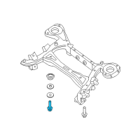 OEM 2018 Nissan Armada Bolt-Differential Mounting Diagram - 55424-AG00A