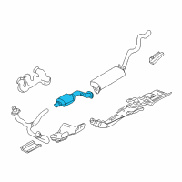 OEM 1995 Chevrolet Blazer 3Way Catalytic Convertor Assembly Diagram - 25160211