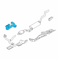 OEM 1997 Oldsmobile Bravada Engine Exhaust Manifold Diagram - 12555082