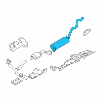 OEM 1995 Chevrolet Blazer Exhaust Muffler (W/Exhaust Pipe & Tail Pipe) Diagram - 15708282