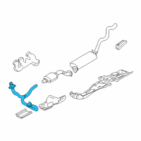 OEM 2002 Chevrolet Blazer Exhaust Manifold Pipe Assembly *Marked Print Diagram - 15744826