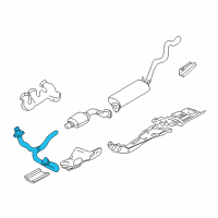 OEM 1996 Oldsmobile Bravada Exhaust Manifold Pipe Assembly Diagram - 15152631